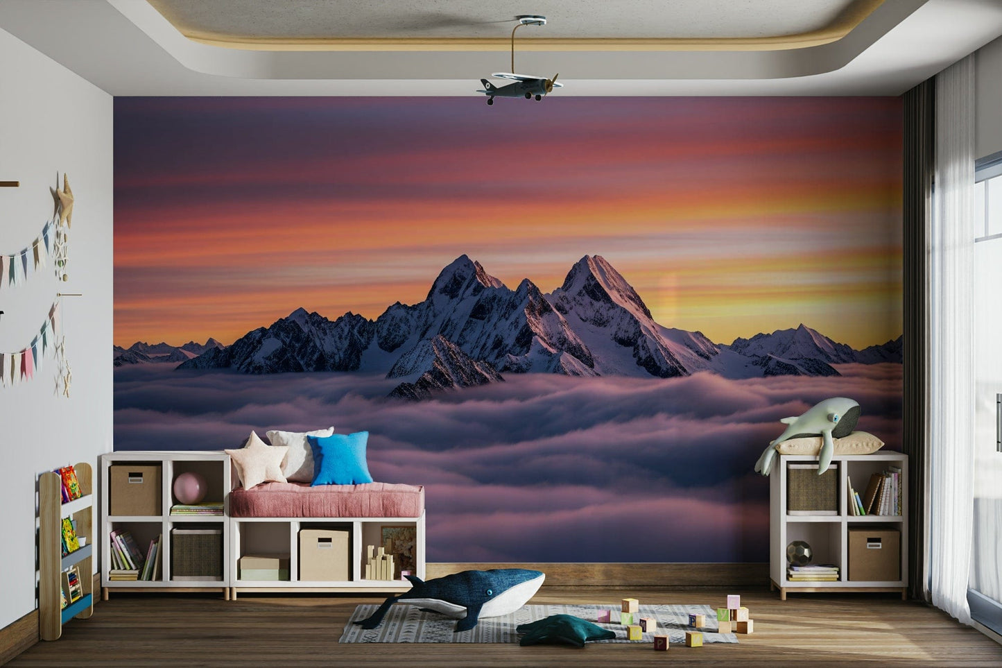 Mural wallpaper capturing a peaceful atmosphere

