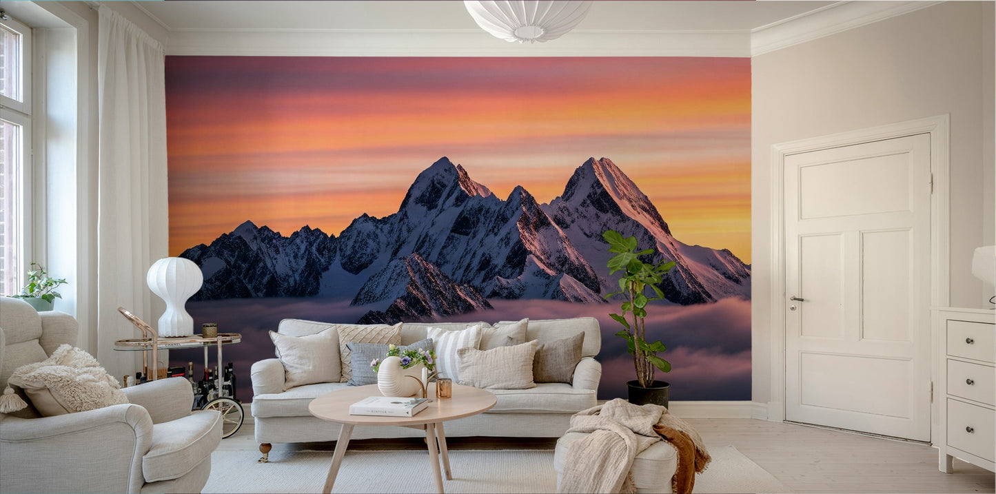 Serene sky scene with friendly clouds

