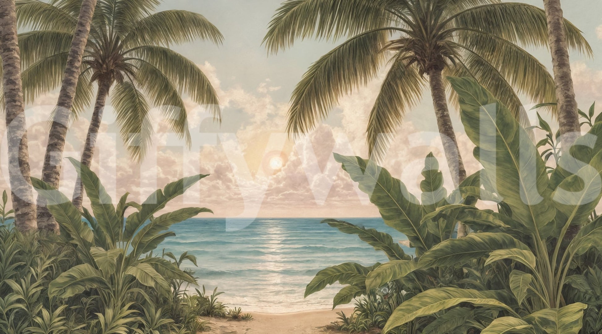 The design is non-realistic and interpretive.

