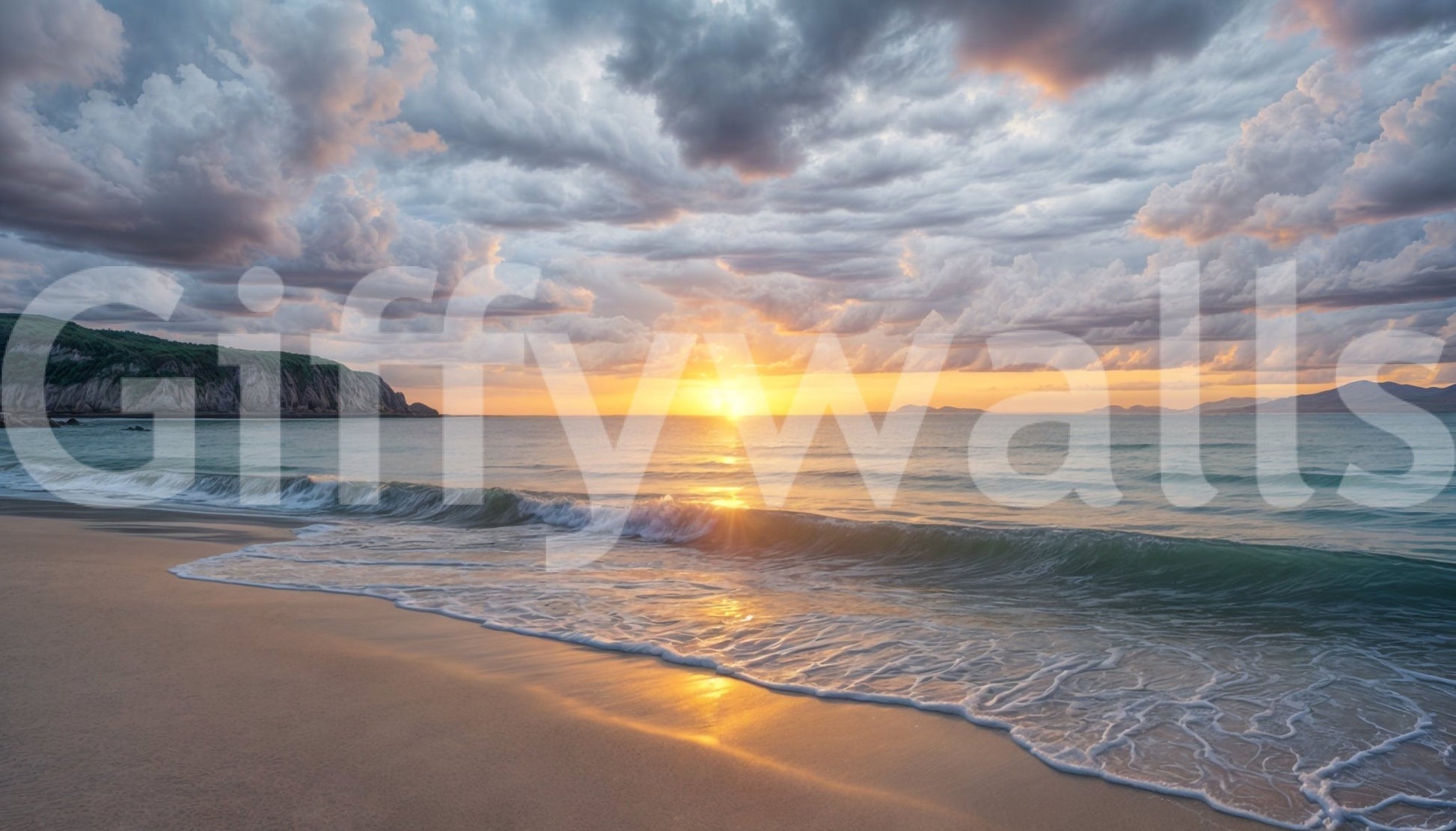 Coastal Dawn Serenity Wall Mural