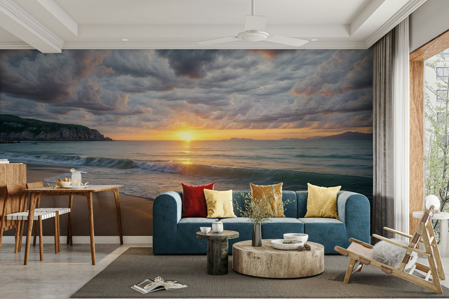 Coastal Dawn Serenity Wall Mural