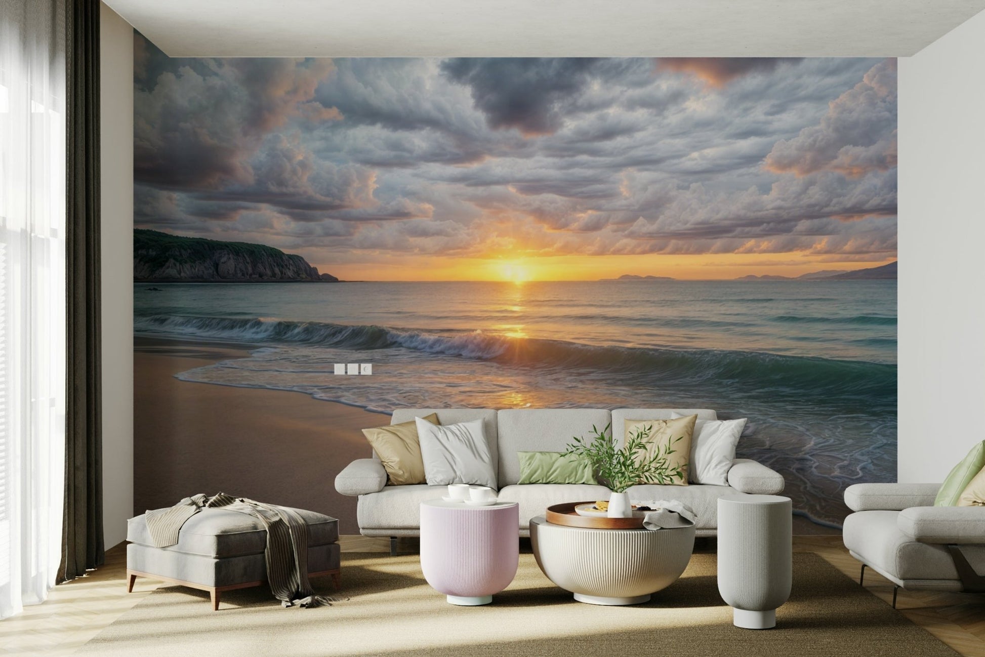 Coastal Dawn Serenity Wall Mural