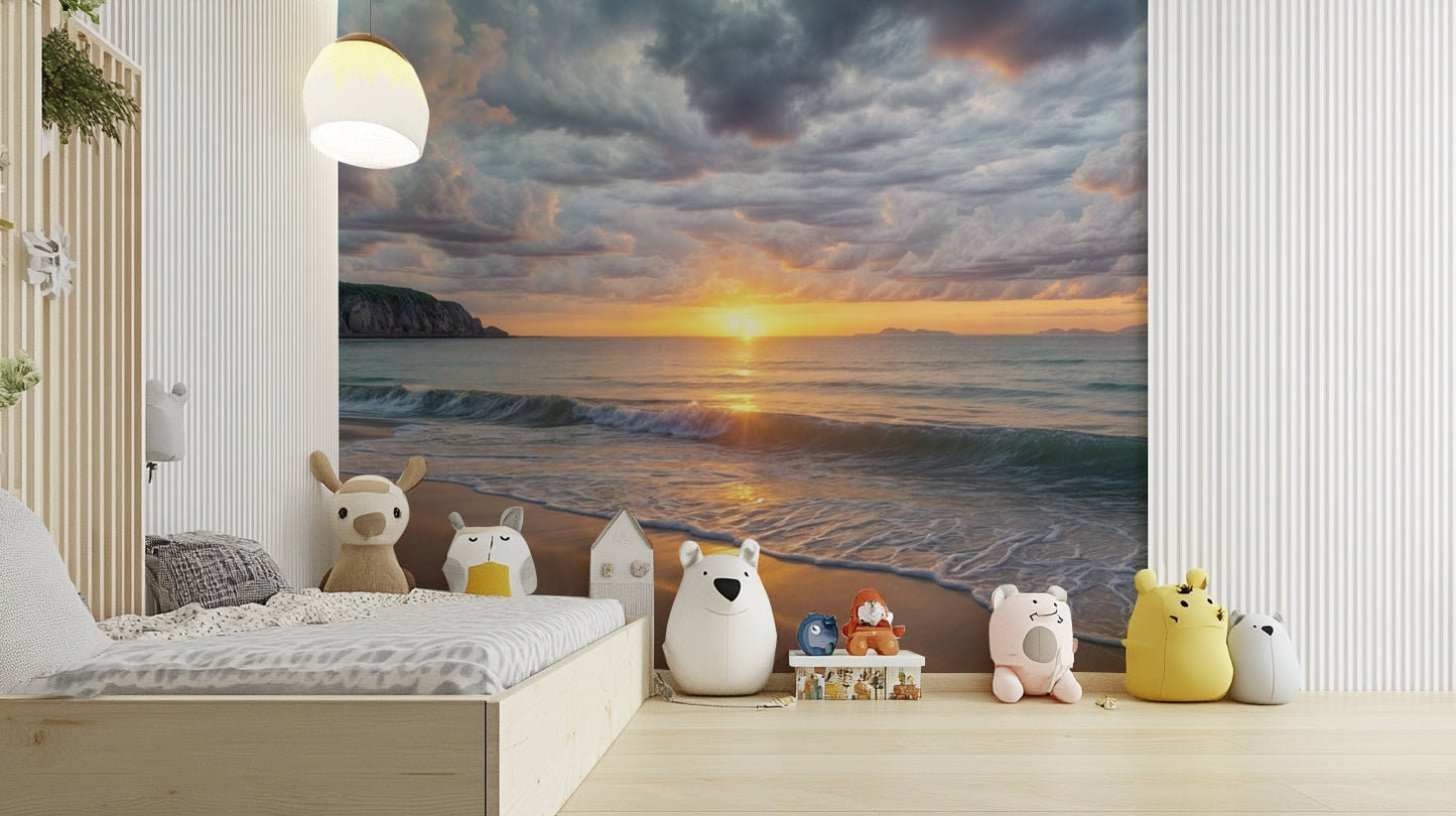 Coastal Dawn Serenity Wall Mural