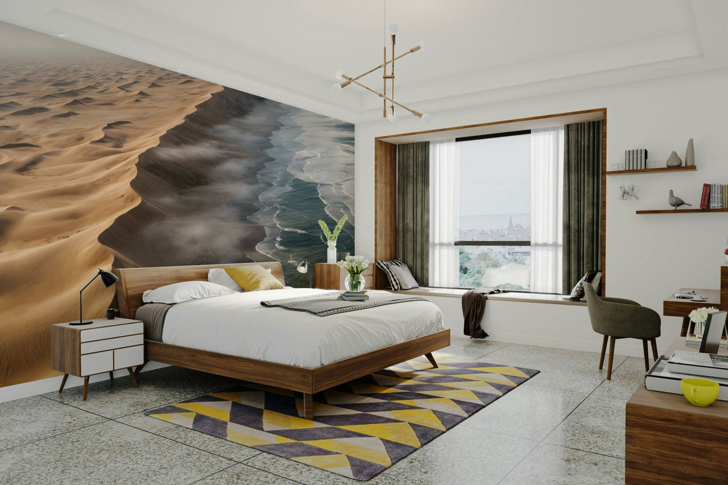 The design gives a feeling of quiet, natural beauty.

