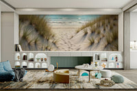 The dunes and ocean are a central focus of the image.

