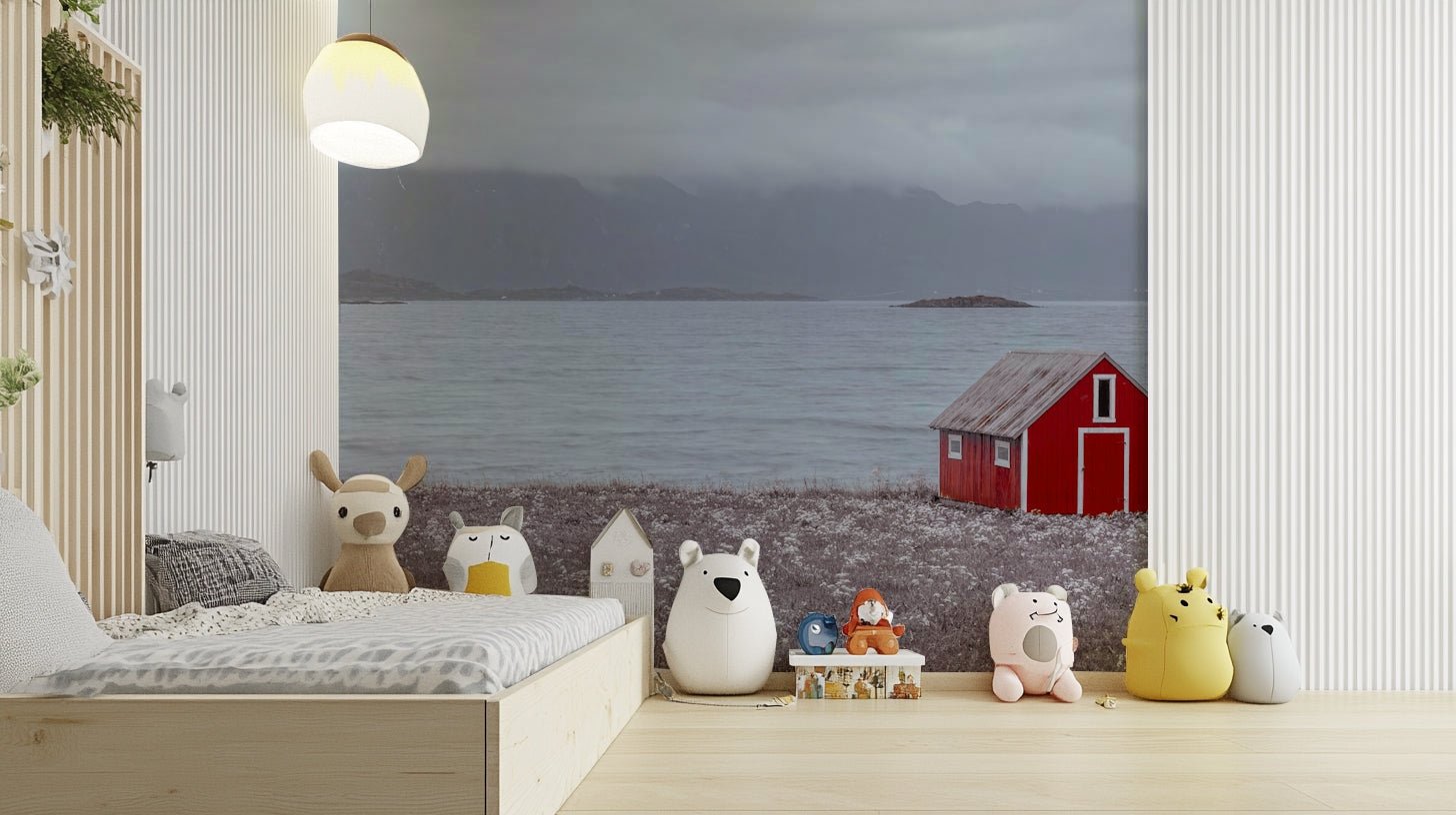 Quiet coastal hideaway mural for adding rustic charm to your space.

