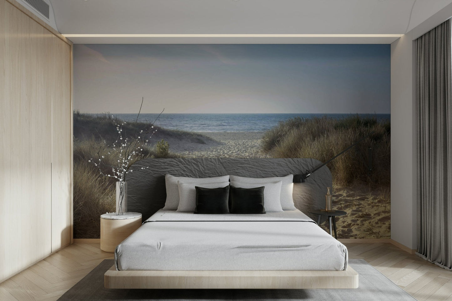 Beach path wall mural for adding calm coastal beauty to your home.


