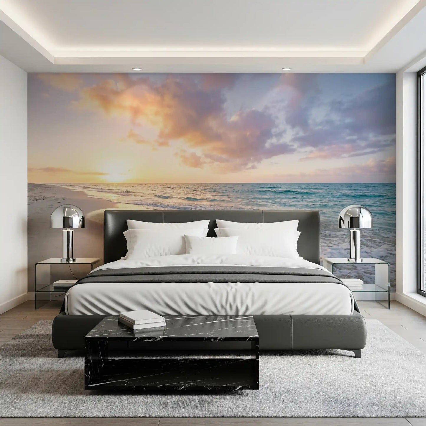 Coastal Serenity Sunset Wall Mural