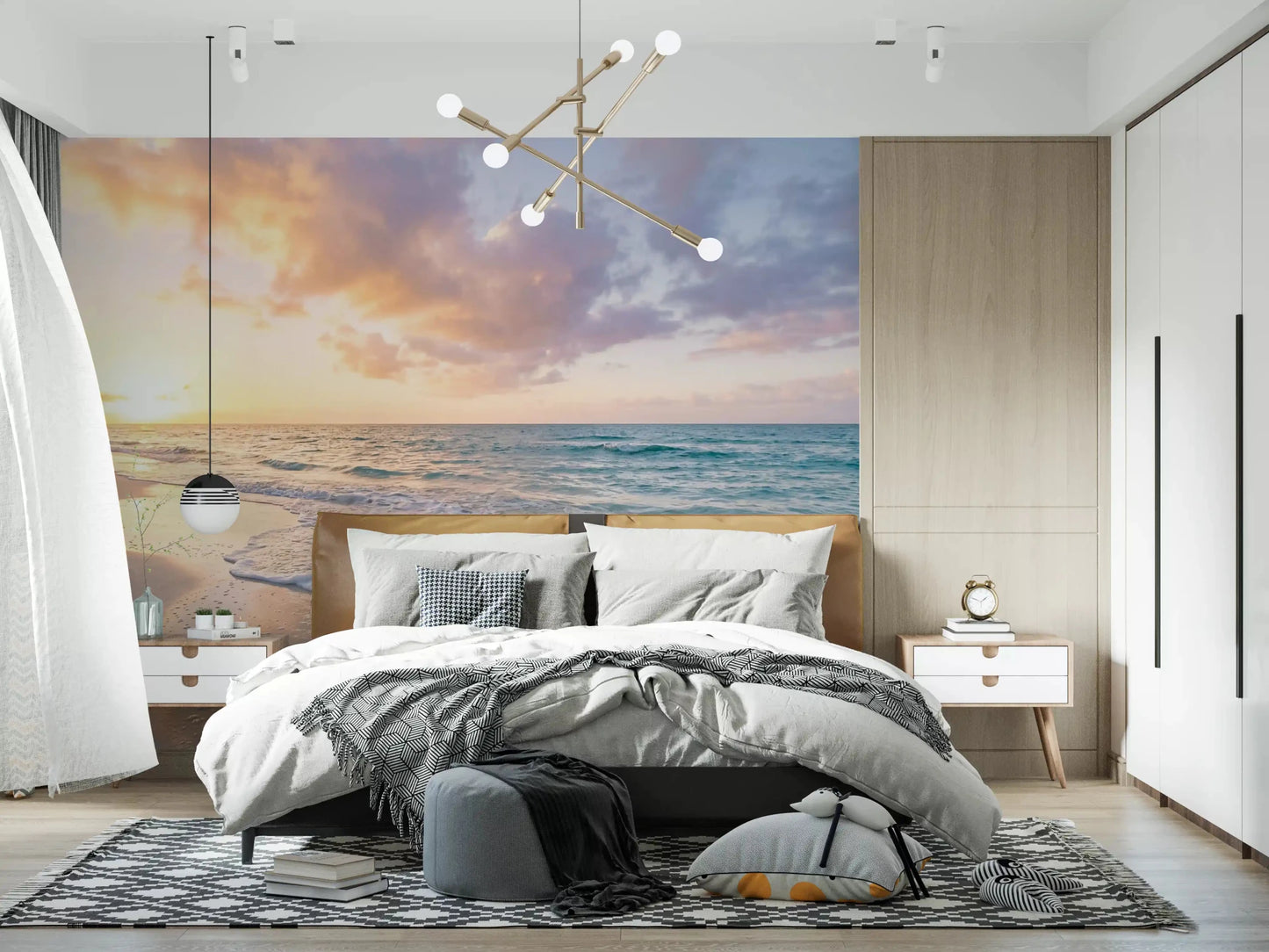 Coastal Serenity Sunset Wall Mural