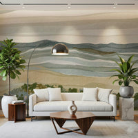 Elegant wall mural exhibiting Coastal Serenity vista for serene living space.