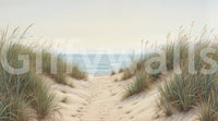 Sand dunes seaside wall wallpaper

