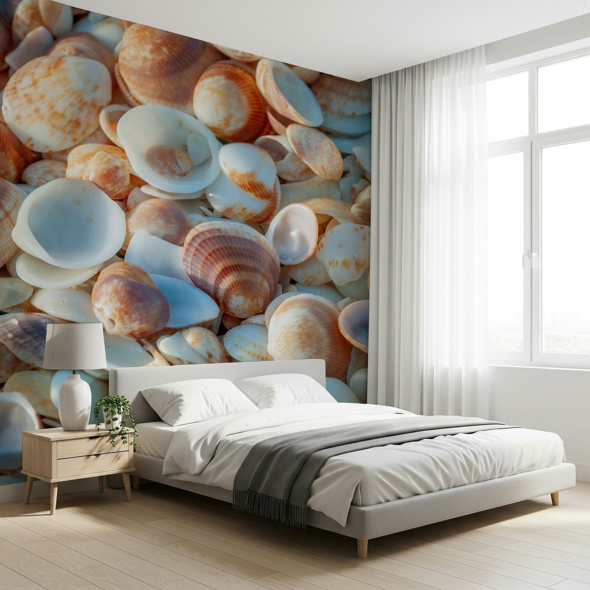 Macro photograph Coastal white brown wallpaper pattern.