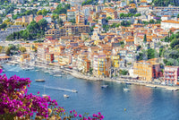 Coastal Village View peel and stick wallpaper seaside serenity.