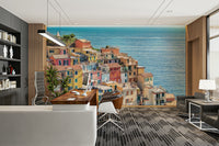 A classic coastal wallpaper for walls.

