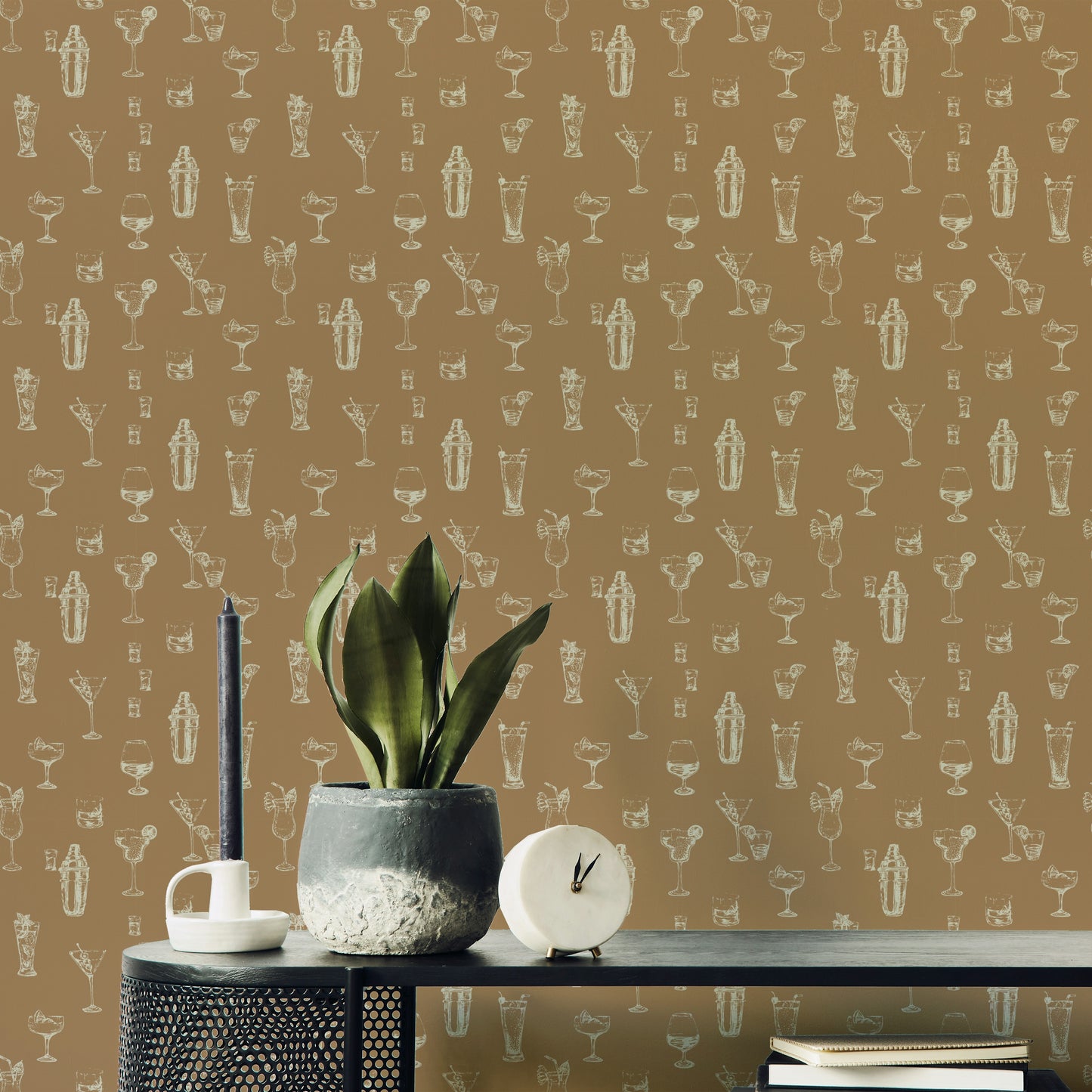 Elegant wallpaper for bar areas and entertaining rooms

