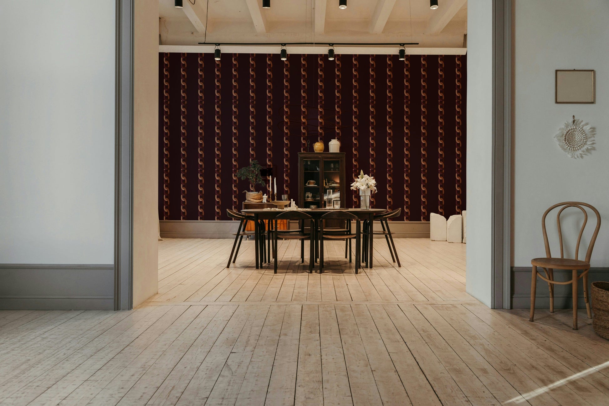 The colors are gentle and warm, with a neutral, brown and beige palette.

