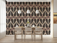 Elegant Dramatic Coffee wall mural creates sophisticated living spaces.