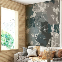 A graceful subtle snow texture wall mural in cool, white tones.

