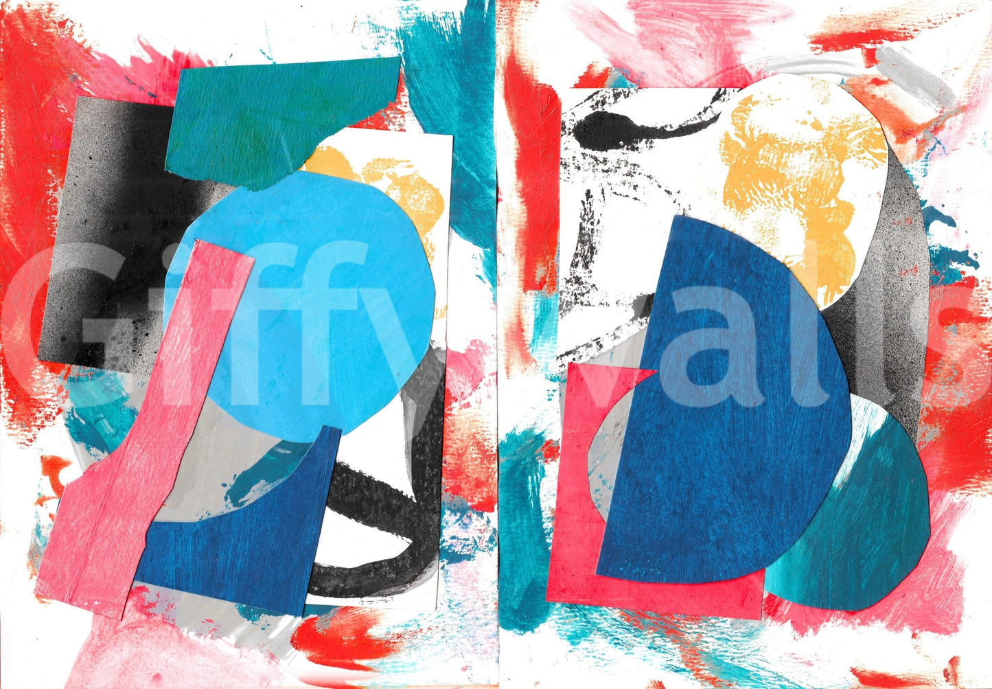 Collage Chaos Wall Mural