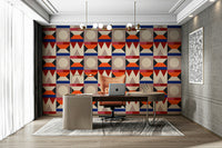 Modern art-inspired wall mural design

