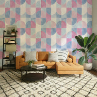 Gentle color transitions within tiles.

