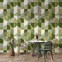 Gentle color transitions within tiles.

