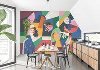 Colorful Fashionable Women Mural - Giffywalls