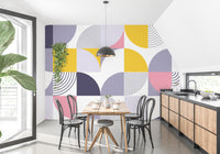 Swiss Geometric Shapes Wall Murals for Dynamic Spaces