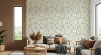 Countryside bloom pattern Colorful Watercolor Meadow paper