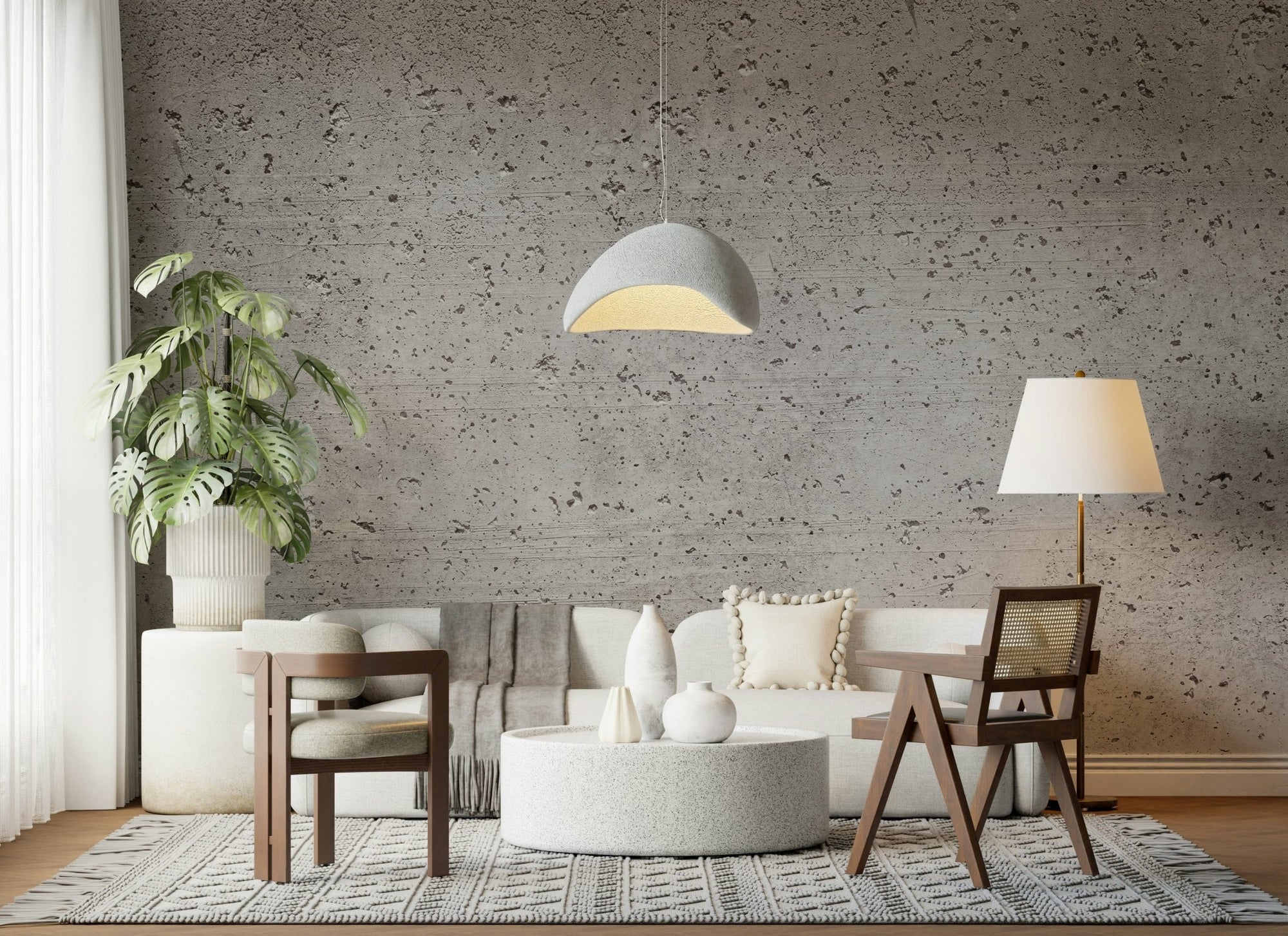 Urban cement-inspired surface in Concrete Canvas Wall Mural artistic finish
