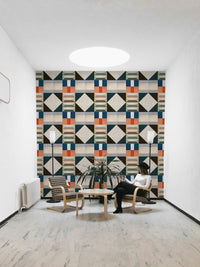 Grey cement texture wallpaper for interiors

