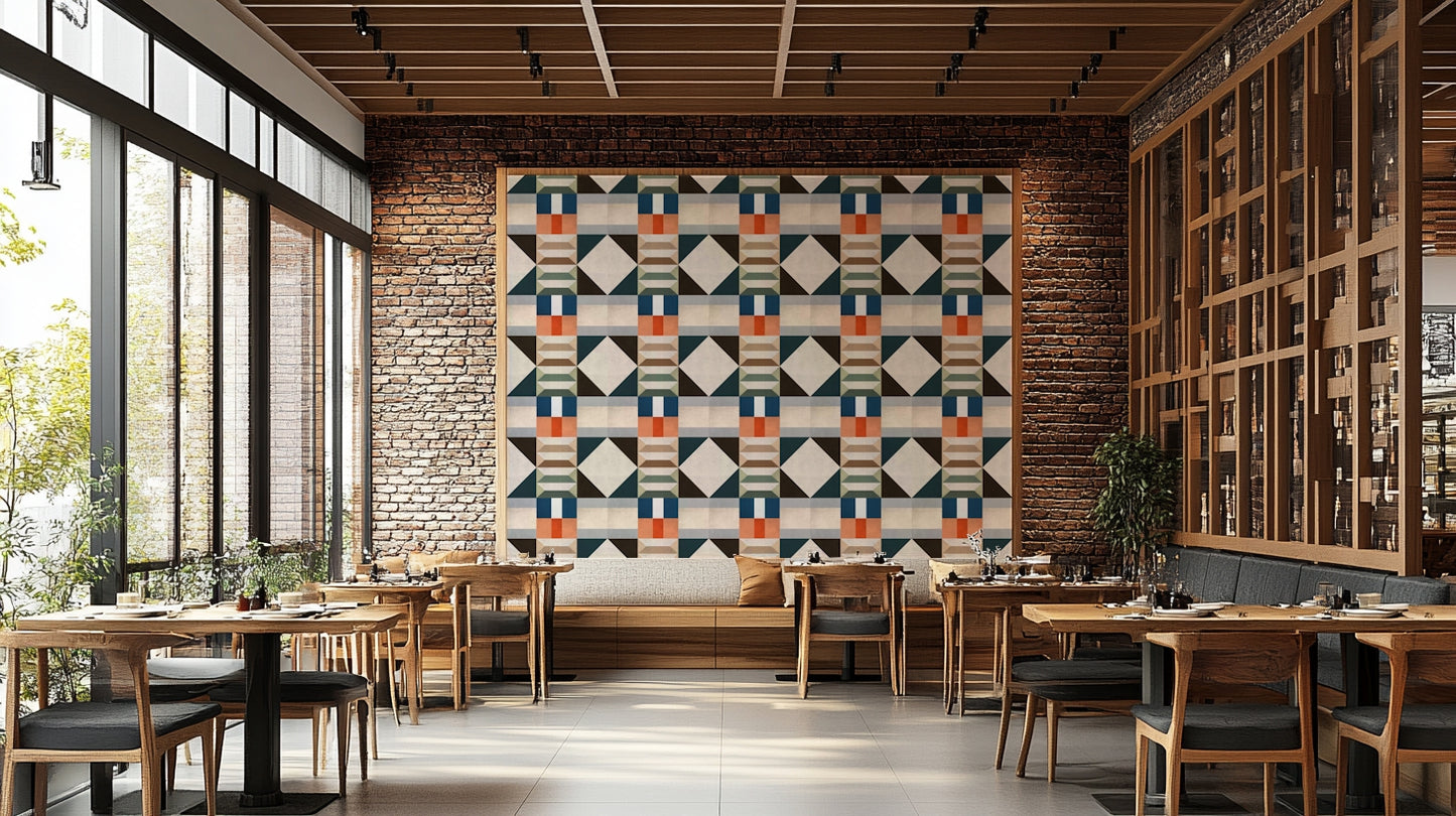Minimal concrete effect wall covering

