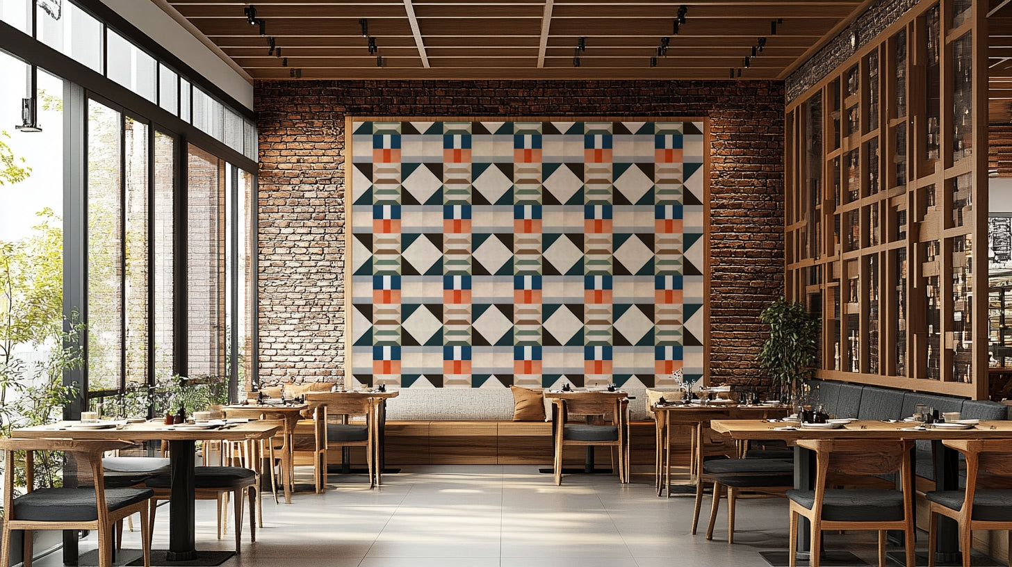 Minimal concrete effect wall covering

