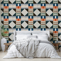Industrial style wallpaper with raw texture

