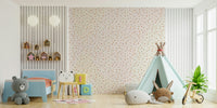 Stylish bohemian wallpaper with woodland elements


