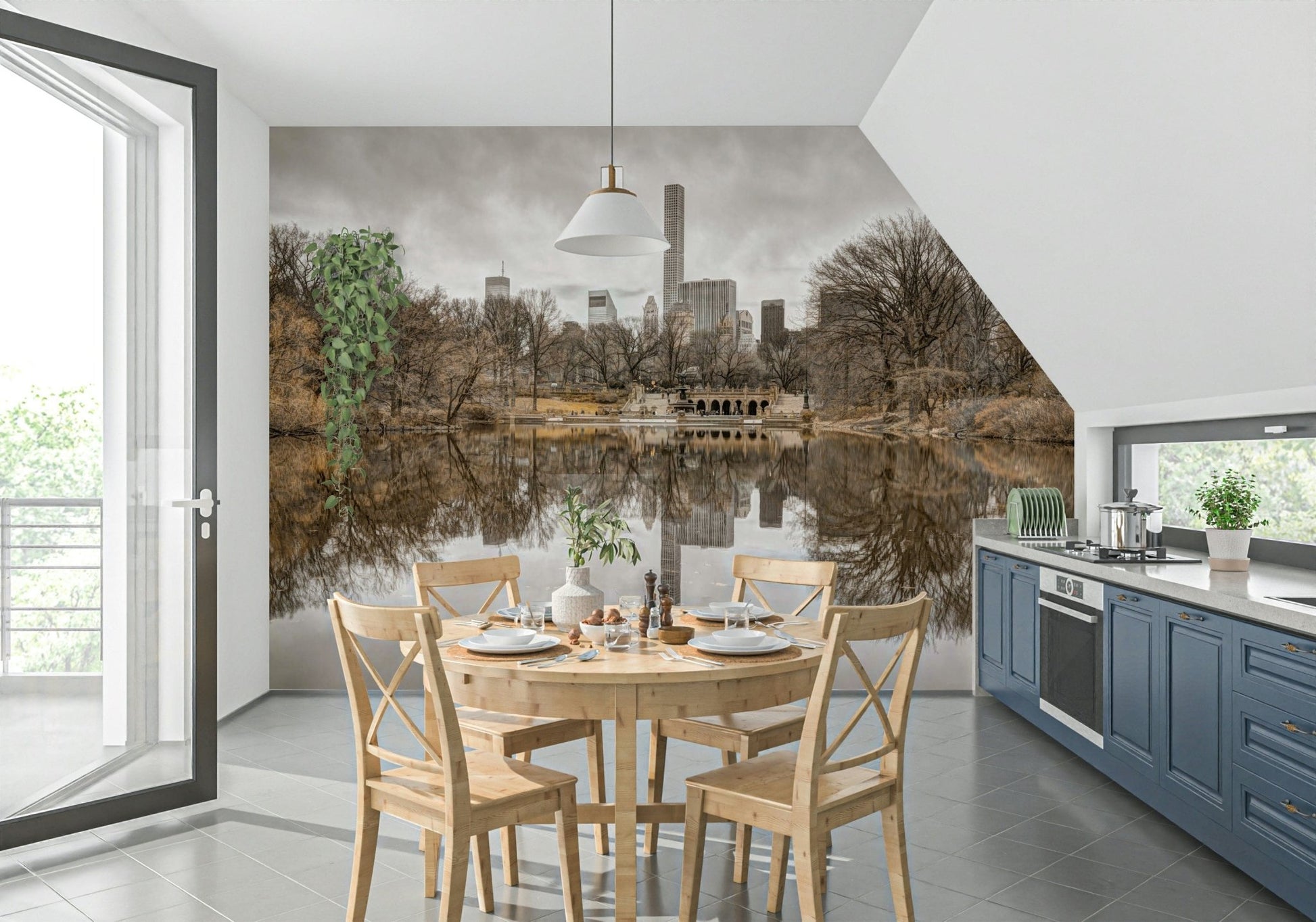 Contrast of Worlds Wall Mural