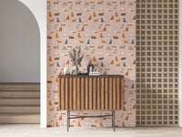 Cool Cats in Pink Wallpaper⁠