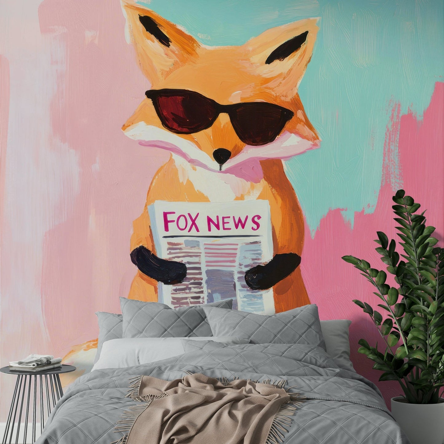 cool fox portrait wallpaper for walls

