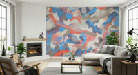 A beautiful panoramic sea wall mural for a living room.

