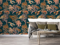 Modern Coral Kingdom wallpaper for marine-themed interiors.
