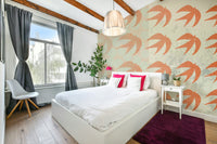 A classic bird theme wallpaper for walls.

