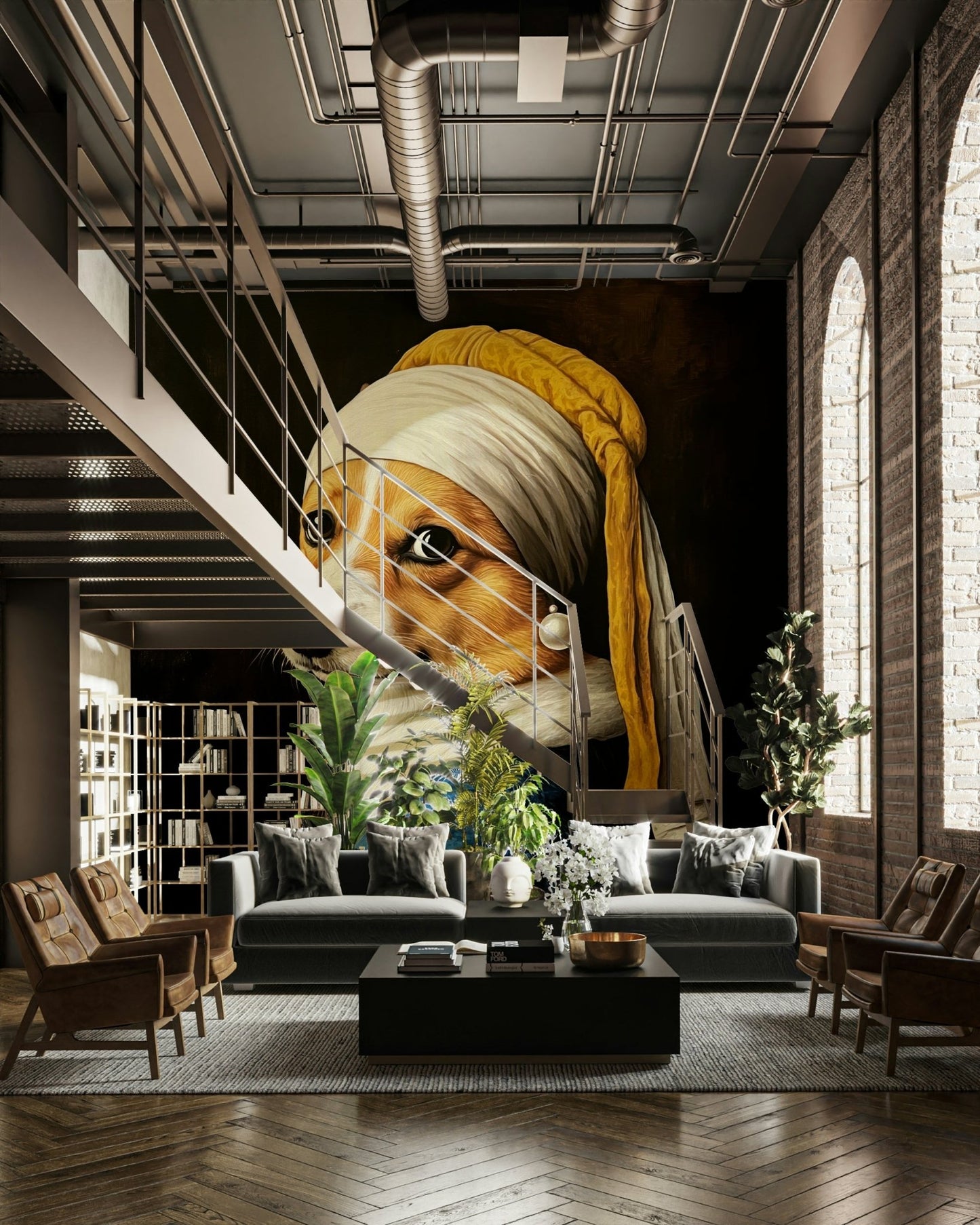 painting of a corgi in a robe

