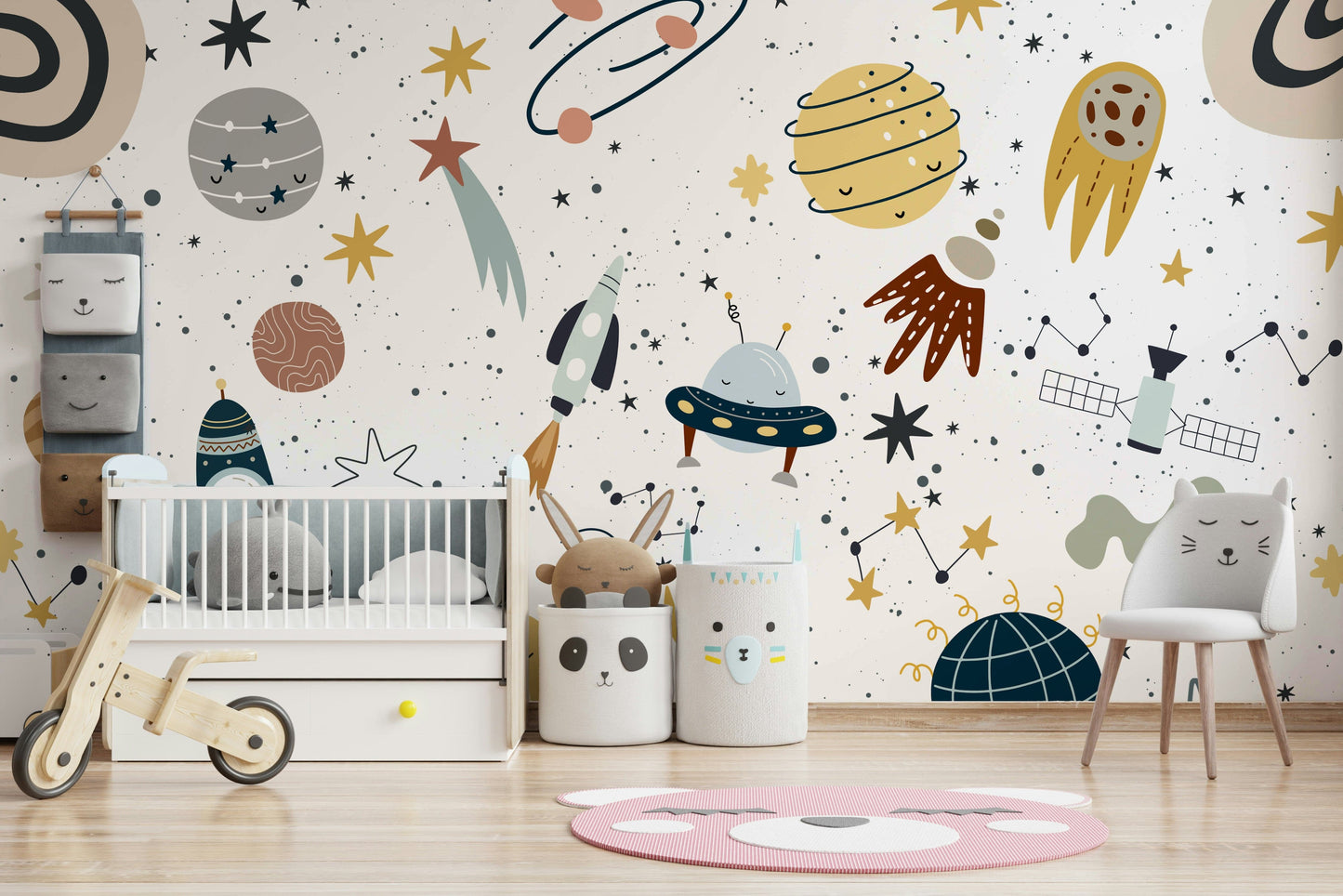 The design feels playful and gentle.

