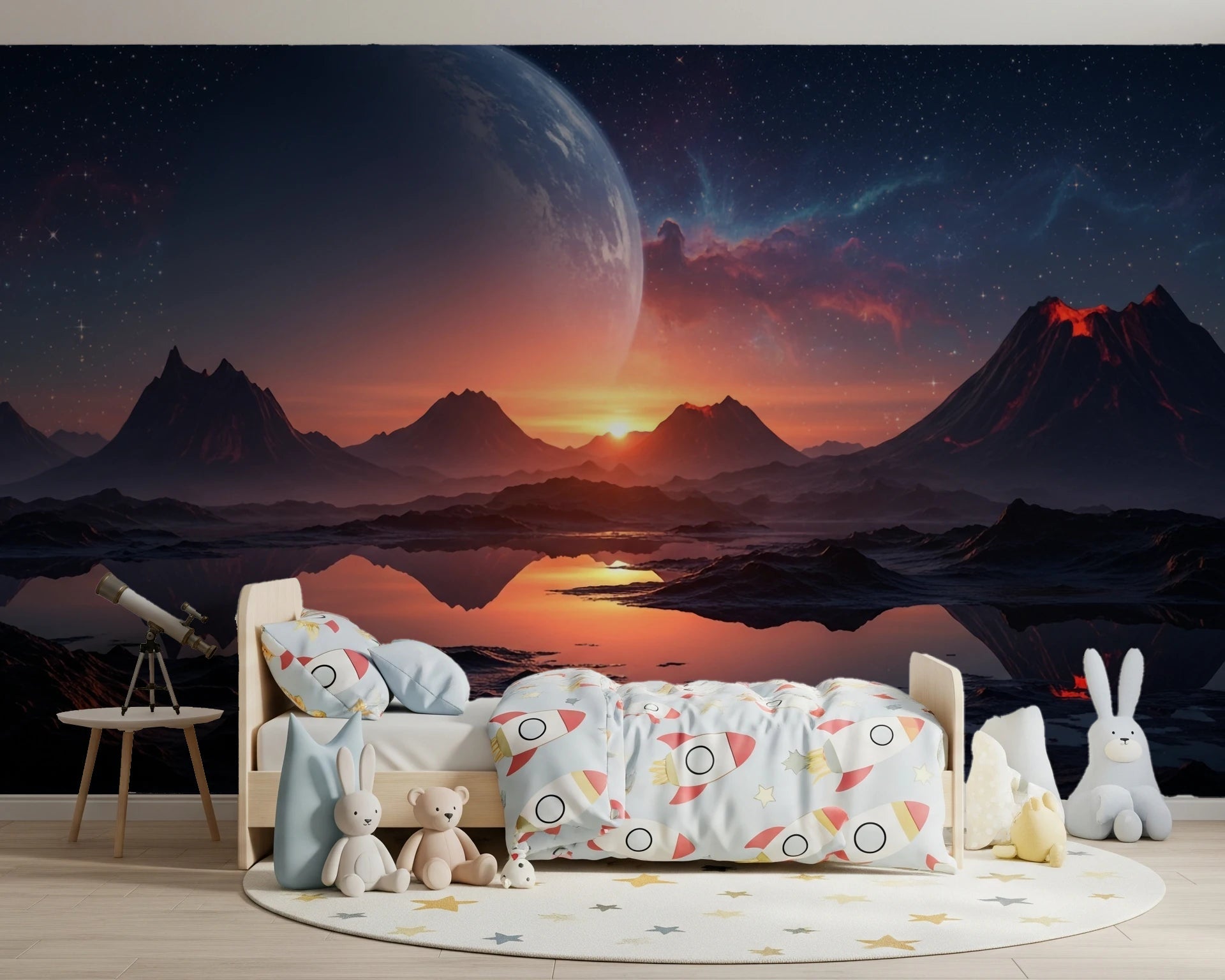 Cosmic Dusk Wall Mural