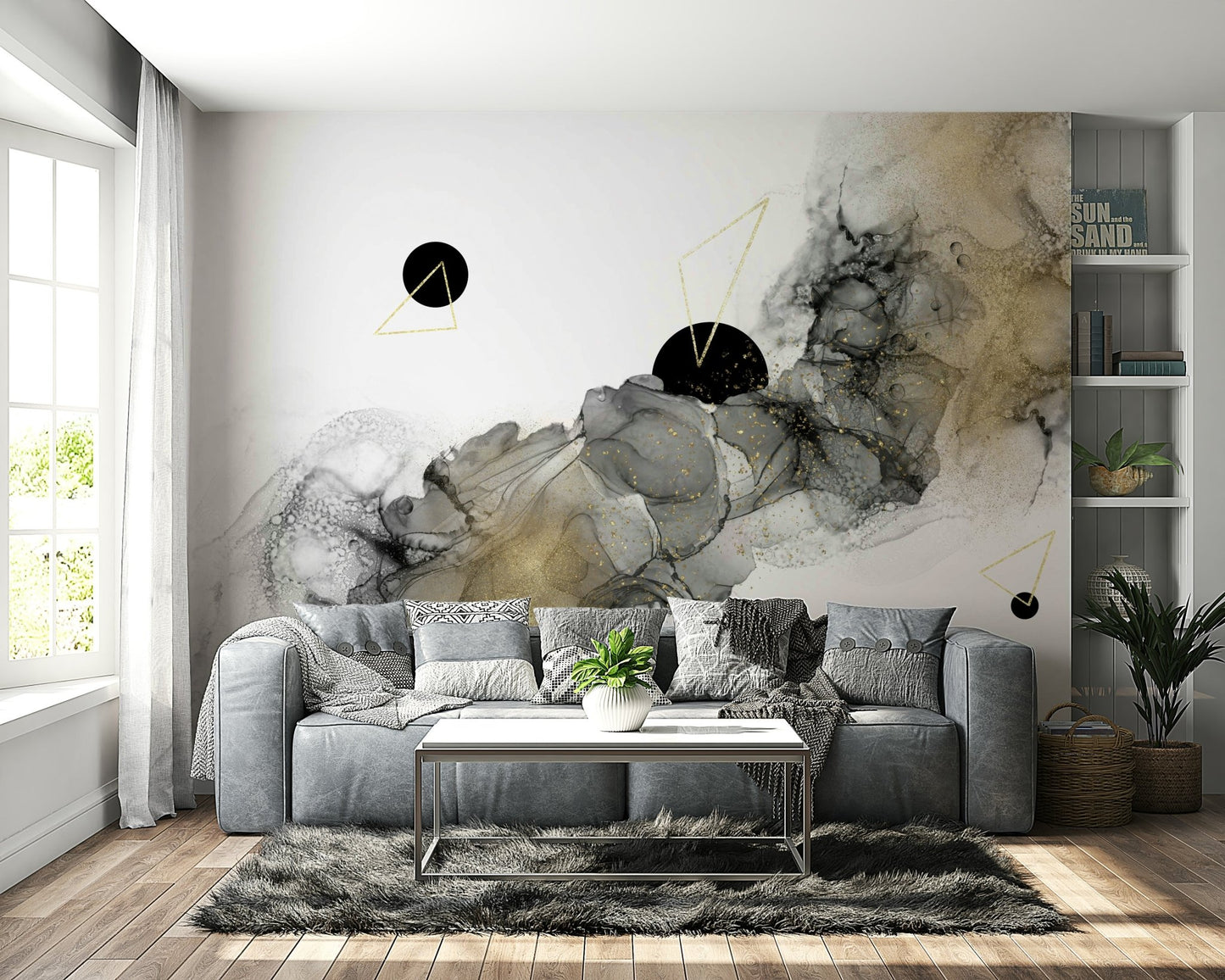 Fluid, galaxy-inspired design on Cosmic Flow Wall Mural

