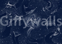 A high-quality serene ocean wall mural for walls.
