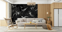 A classic space theme wallpaper for walls.