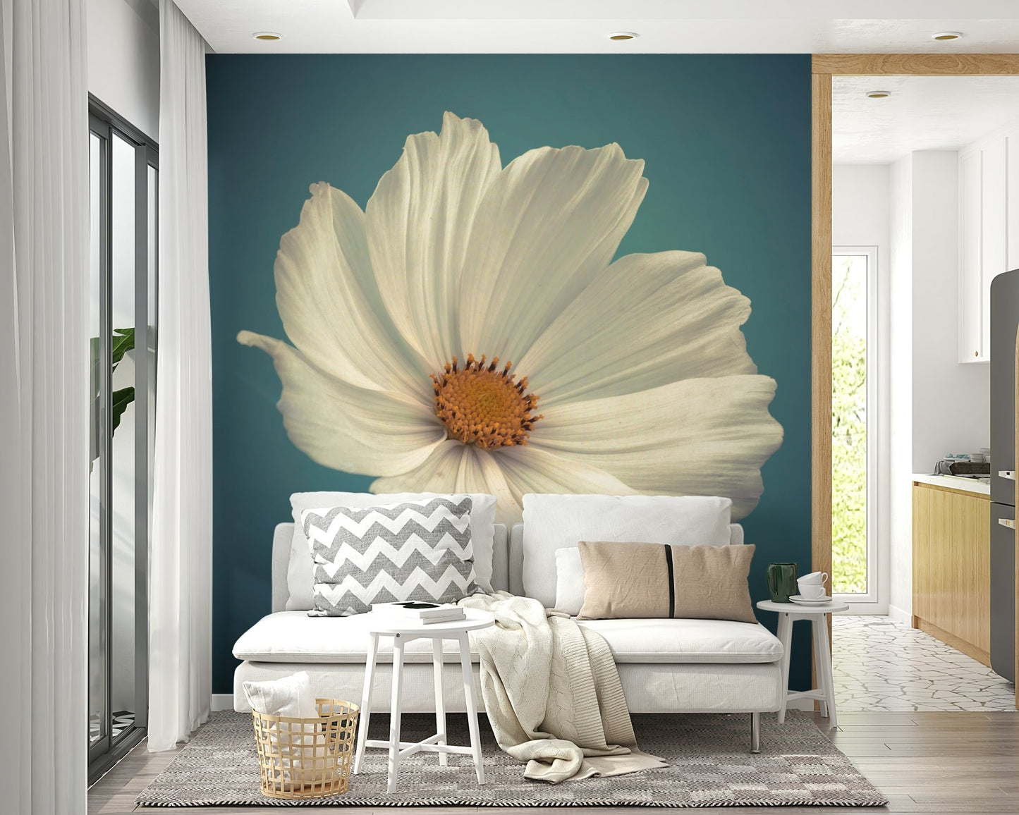 Natural beauty captured in this timeless floral mural

