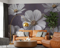 Cosmos Flowers Wall Mural