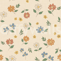 Country Scattered Floral Cream Granny Core Wallpaper⁠